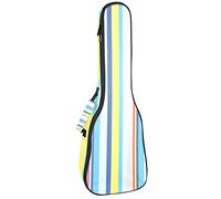 Ukelele Bag Vertical Candy Stripes Ukelele Case for Soprano Tenor Concert 23 Inch 10mm Thick Soft Padded Adjustable Straps Gig Bag