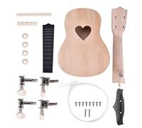 Ukelele Bricolaje, Afinador Ukelele Soprano Ligero De 21 Pulgadas De Tilo, 4 Cuerdas Seguras Para Niños (En Forma De Corazón)