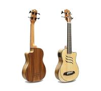 ukelele Caja De Luz Mate De Un Solo Color De Madera Con Superficie De Madera De Acacia Y Abeto De 30 Pulgadas Ukelele Bajo Guitarra Pequeña Para Adultos