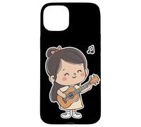 Ukelele Chica Gráfico Uke Instrumento Musical Carcasa para iPhone 15 Plus
