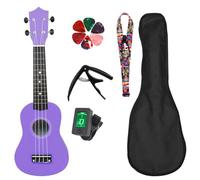 Ukelele De 21 Pulgadas Con Panel De Tilo, Conjunto De Instrumentos De Cuerda Con Estuche Y Accesorios Ukelele Starter Kit