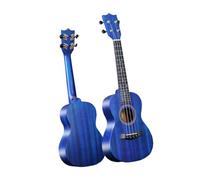Ukelele De Caoba Con Tapa Sólida Instrumento Práctica Portátil 23 Pulgadas Para Adultos Y Principiantes Ukelele(Navy Blue)