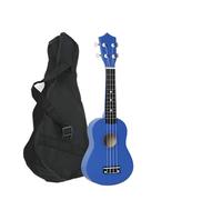Ukelele De Madera De 21 Pulgadas Con Mochila De Tela Oxford Negra, Guitarra Pequeña Ukelele Set(Dark blue)