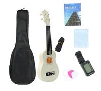 Ukelele De Madera Plástica Totalmente Equipado + Funda + Afinador + Correa + Paño + Manual En Inglés Ukelele Set(3)