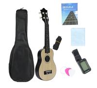 Ukelele De Madera Plástica Totalmente Equipado + Funda + Afinador + Correa + Paño + Manual En Inglés Ukelele Set(7)