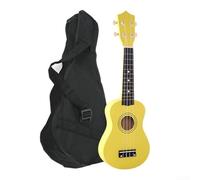 Ukelele de nivel de entrada de 53.3 cm con cuerdas de nailon para jugar, afinador, fiabilidad y bolsa protectora de transporte (amarillo)