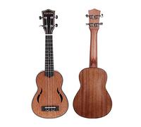 Ukelele de nogal de 21 pulgadas, 4 cuerdas, guitarra pequeña, cuerdas simples de nailon, ukelele para principiantes, niños, instrumento musical portátil para músico profesional
