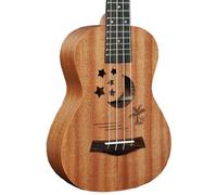 Ukelele Eléctrico Acústico Con Patrón De Estrella Y Luna, Cuerpo De Sapele, Guitarra De 21 Pulgadas Y 4 Cuerdas