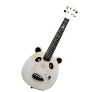 Ukelele Eléctrico Guitarra Cuerpo De Madera De Okoume Completo Guitarra Ukelele Silenciosa Color Blanco 21 Pulgadas 4 Cuerdas Mini Guitarra Ukelele Starter Kit