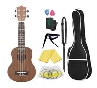 Ukelele Guitarra Hawaiana De 21 Pulgadas 4 Cuerdas Sapele Forma De Amor Guitarra Ukelele(Color:B)