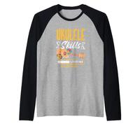 Ukelele Habilidades Cargando, por Favor Espere Funny Musician Camiseta Manga Raglan