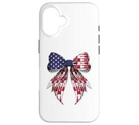 Ukelele Instrumento 4 de Julio USA American Flag Girl Carcasa para iPhone 16
