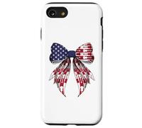 Ukelele Instrumento 4 de Julio USA American Flag Girl Carcasa para iPhone SE (2020) / 7 / 8