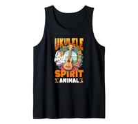 Ukelele Is My Spirit Animal Funny Hawaiian Music Player Camiseta sin Mangas