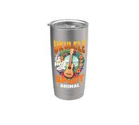 Ukelele Is My Spirit Animal Funny Hawaiian Music Player Vaso térmico de acero inoxidable de doble pared