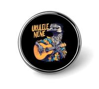 Ukelele Nene - Broches de solapa redondos esmaltados para mochilas, insignias, joyas, chaquetas, sombreros, decoración artística