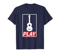 Ukelele para Jugar al Ukelele, diseño Blanco y Rojo para Jugadores de Uke Camiseta