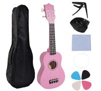 Ukelele pequeño de 21 pulgadas, juguete de aprendizaje portátil, ukelele de 4 cuerdas, textura de tilo, adecuado para principiantes y viajeros, instrumento musical principiante