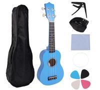 Ukelele pequeño de 21 pulgadas, juguete de aprendizaje portátil, ukelele de 4 cuerdas, textura de tilo, adecuado para principiantes y viajeros, instrumento musical principiante
