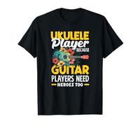 Ukelele Porque los guitarristas también Necesitan héroes Camiseta