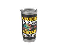 Ukelele porque los guitarristas también necesitan héroes Vaso térmico de acero inoxidable de doble pared