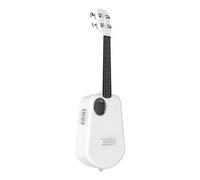 Ukelele Principiante Ukelele Inteligente De 23 Pulgadas Con Preamplificador Incorporado Control De Aplicación De Fibra De Carbono Con Cuentas De Luz LED(White)