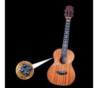 Ukelele Profesional Caja Eléctrica De Vibración De Alta Gama Para Ukelele De Grado De Rendimiento Profesional De Tablero Único Redondeado Con Corazón De Caoba(26 inch)