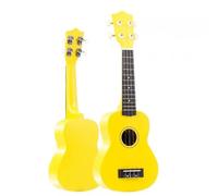 Ukelele Profesional Guitarra Hawaiana Acústica Colorida De 4 Cuerdas De 21 Pulgadas Para Principiantes En Música(Yellow)