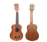 Ukelele Profesional Kit De Ukelele Hawaiano De Madera Sapeli De 21 Pulgadas Para Principiantes Con Afinador, Púa Y Bolsa