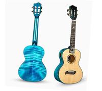 Ukelele Profesional Profesional De 26 Pulgadas 5A Arce Tigre Onda Única Azul Avanzado