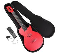 Ukelele RockJam de fibra de carbono con estuche, cejilla y correa
