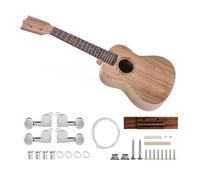 Ukelele Sin Terminar De 23/26 Pulgadas, 4 Cuerdas, Kit DIY De Guitarra, Diapasón De Cuerpo De Madera De Zebrano, Clavijas, Cuerdas, Juego De Tuercas De Puente Ukelele Starter Kit (Color : 23 inch)