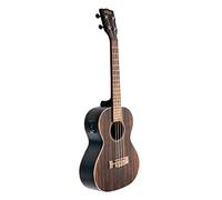 Ukelele tenor de ébano rayado de Kala con ecualizador