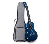 Ukelele tenor Ranch - Ukelele profesional de madera de 26 pulgadas con 12 lecciones en línea y bolsa de concierto, guitarra hawaiana pequeña, azul estrellado