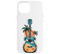 Ukelele Tropical Playa Atardecer Palmeras Océano Diseño Isla Carcasa para iPhone 15 Plus