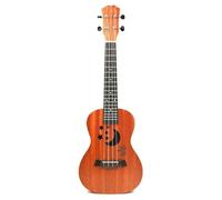 ukelele Ukelele De 21 Pulgadas Guitarra Pequeña Ukelele De 4 Cuerdas Tenor Eléctrico Acústico Accesorios Sapele Star Moon(A)