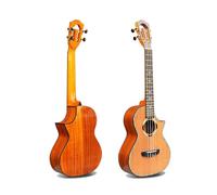 ukelele Ukelele De Acacia De Un Solo Tablero De 27 Pulgadas Con Bisel De Abeto Colorido