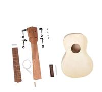 ukelele Ukelele Treble De Cuerpo De Guitarra Hawaiana De 21 Pulgadas Sin Terminar, KIT DIY De 4 Cuerdas, Juego De Clavijas De Diapasón De Tilo Hecho A Mano