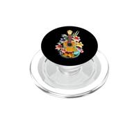 Ukelele Vibrante Flores Tropicales Reproductor de música PopSockets PopGrip para MagSafe