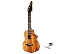 Ukeleles Profesionales Concert/Tenor Ukulele Solid Mango Wood High Gloss Finish With Gig Bag Strap Electric Ukulele(B,23inch)