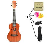 Ukeleles Profesionales Ukelele De 21 Pulgadas Guitarra Pequeña Ukelele De 4 Cuerdas Tenor Eléctrico Acústico Accesorios Sapele Star Moon(C)