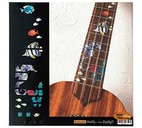 UKF-258SS-S - Marcadores de trastes adhesivos con incrustaciones para ukeleles soprano, pequeño mundo marino/bajo el mar, UKF-258SS-S