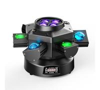 Ukfog 180W Cabeza Móvil LED RGBW Luz Discoteca 19CH Beam Moving Head para Fiestas Bodas Bar Iluminación de escenarios