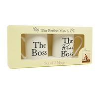 ukgiftstoreonline The Boss and the Real Boss - Tazas de porcelana china para boda