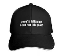 UKHQFED Gorra de béisbol Así Que me estás Diciendo Que un Cangrejo corrió Este matón, Sombrero de Lujo Crab Rangoon Elegantes Sombreros para Mujeres Regalos Deportivos Especiales para Hombres