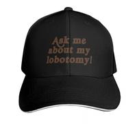 UKHQFED Gorra de béisbol clásica y versátil ¡Pregúntame sobre mi lobotomía! Gorra táctica Vintage Golf Wear Sombrero Divertido Gorras para Mujeres Hombres Regalos Deportivos PLeisure