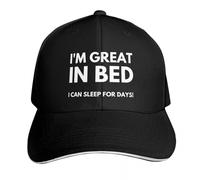 UKHQFED Gorra de béisbol clásica y versátil Soy Genial en la Cama, Puedo Dormir Durante días. Gorras Personalizadas sarcásticas Divertidas Sombreros con Capucha Hombre Mujer Regalos Deportivos