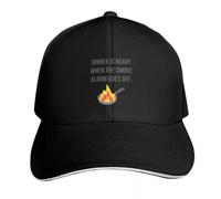UKHQFED Gorra de béisbolLa Cena está Lista Cuando se dispara la Alarma de Humo Gorra de Playa Gorras Divertidas Gorras Personalizadas Gorras de Mujer Regalos Deportivos Especiales para Hombres