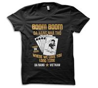 UKHrf35h Full Metal Jacket Boom Boom Vietnam Movie Parody T-Shirt Black XXL