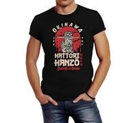 UKHrf35h Mens Hattori Hanzo Sword and Sushi Okinawa Japan Characters T-Shirt Black S